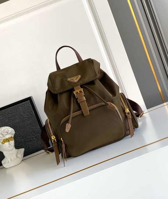 Prada Nylon Drawstring Casual Backpack 1BZ081