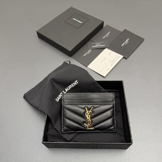 Yves Saint Laurent YSL Matelasse Leather Card Holder 423291