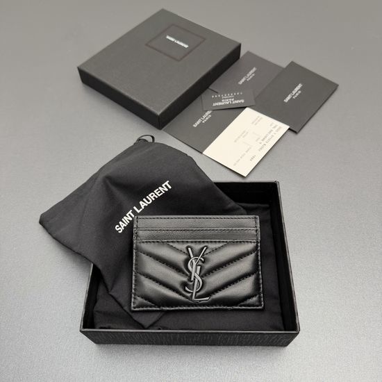 Yves Saint Laurent YSL Matelasse Leather Card Holder 423291