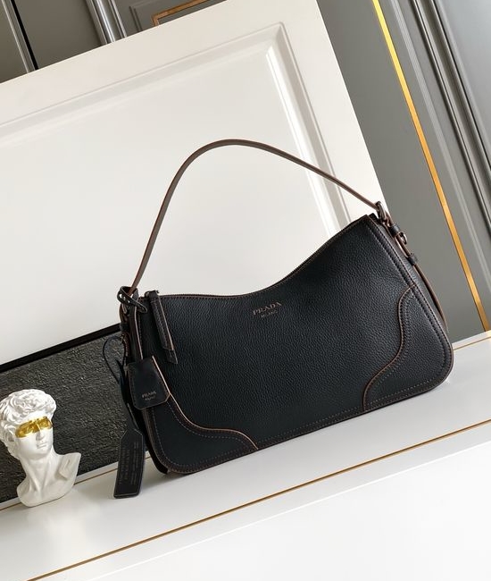 Prada Aimee Hobo Bag Textured Leather 1BC280