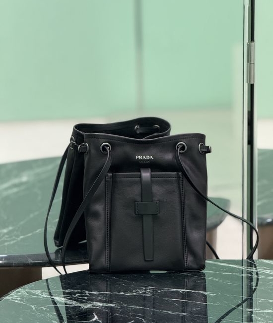 Prada Leather Convertible Tote Bag 1BH288