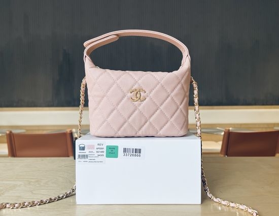 Chanel Caviar Leather Logo Lunch Box Bag AP5191