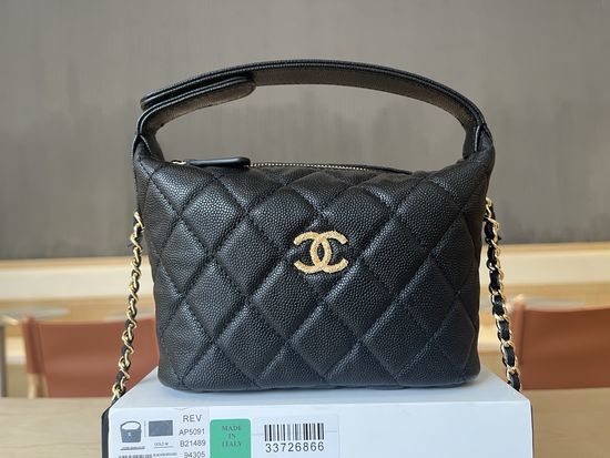 Chanel Lunch Box Bag Caviar Leather AP5191