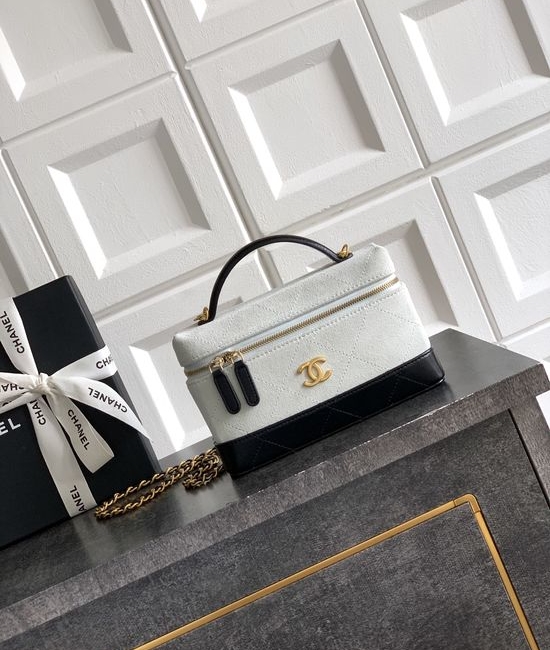 Chanel Suede Leather Lunch Box Bag 5186