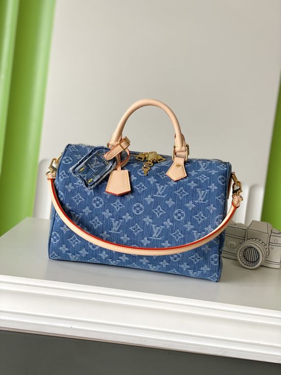 Louis Vuitton Speedy Denim Pillow Bag M14430