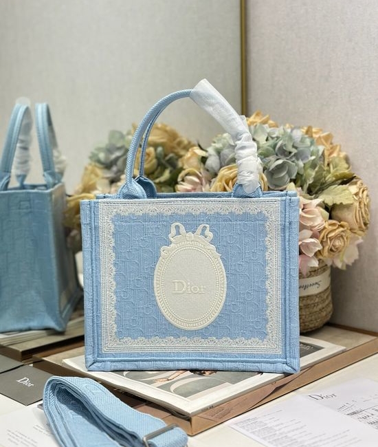 Christian Dior CD Mini Book Tote Sky Blue 7167