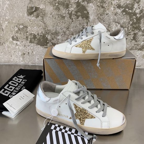 Golden Goose Premium Distressed Sneakers with Gold Star Accents