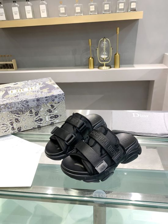 Christian Dior Premium Thick Sole Platform Slides with Lightweight Sole