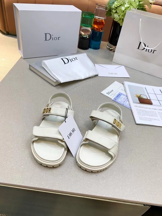 Christian Dior Adjustable Hook Loop Sandals with Classic Design