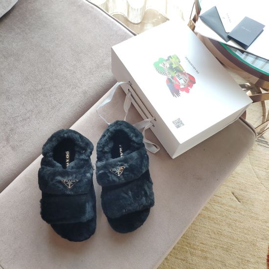 Prada Soft Plush Home Shoes Adjustable Comfort Casual Footwear