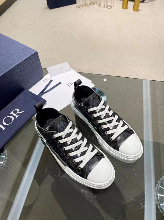 Christian Dior Canvas Lace-up Casual Shoes with Air Cushion Sole