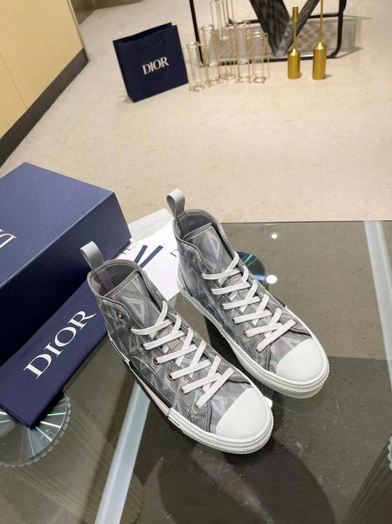 Christian Dior Lace-up Canvas Casual Shoes with Air Cushion Sole