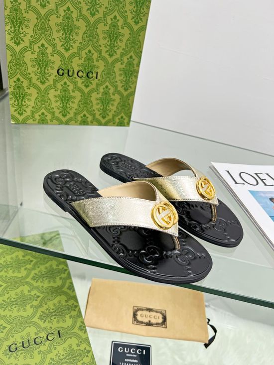 Gucci Soft Lining Flip Flops with Multiple Color Options
