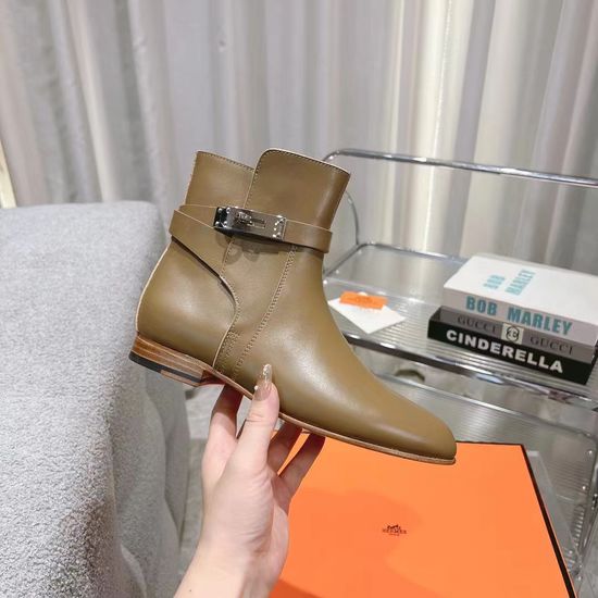 Hermes Timeless Low-heel Leather Boots in Multiple Colors