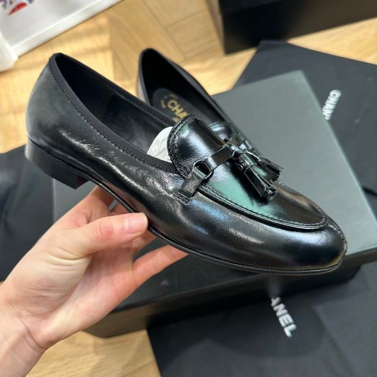Chanel Retro Leather Loafers Classic Comfortable Casual Shoes