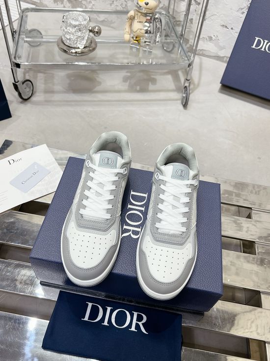 Christian Dior Low Top Sneakers with Patterned Accents Premium Leather