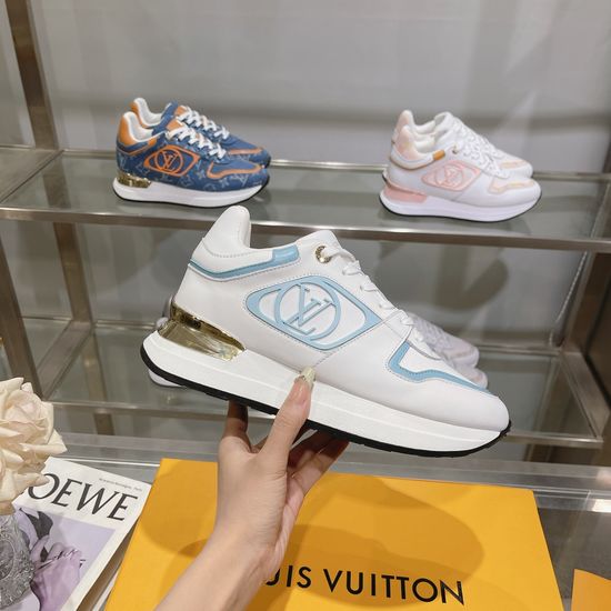 Louis Vuitton Two-tone Leather Casual Running Sneakers Durable Soft Sole