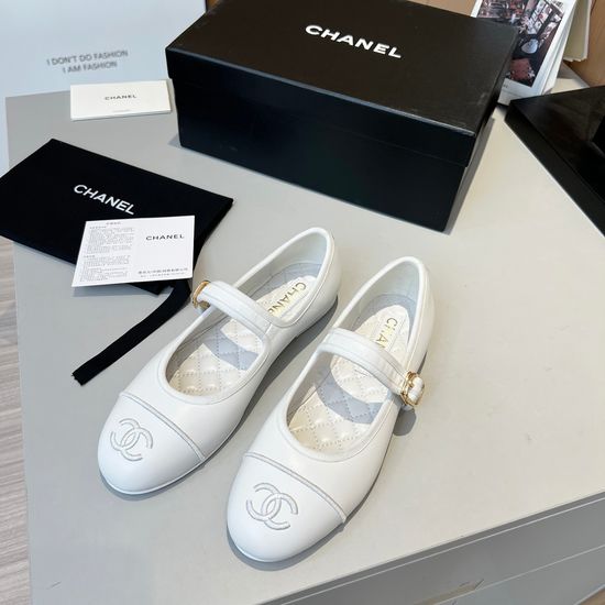 Chanel Corduroy and Leather Mary Jane Flats with Buckle