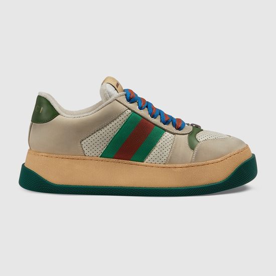 Gucci Vintage Distressed Thick Sole Comfortable Casual Sneakers