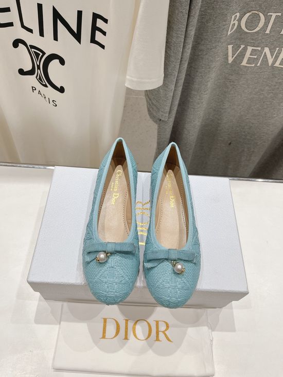 Christian Dior Classic Mary Jane Flats Elegant Casual Daily Dress Shoes