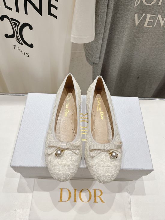 Christian Dior Classic Mary Jane Flats Elegant Casual Daily Dress Shoes