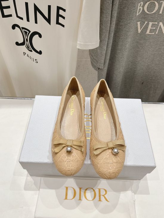 Christian Dior Classic Mary Jane Flats Elegant Casual Daily Dress Shoes