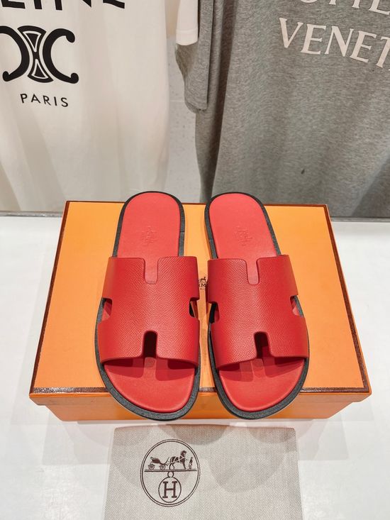 Hermes Premium Flat Beach Slides with Soft Lining and Leather Sole