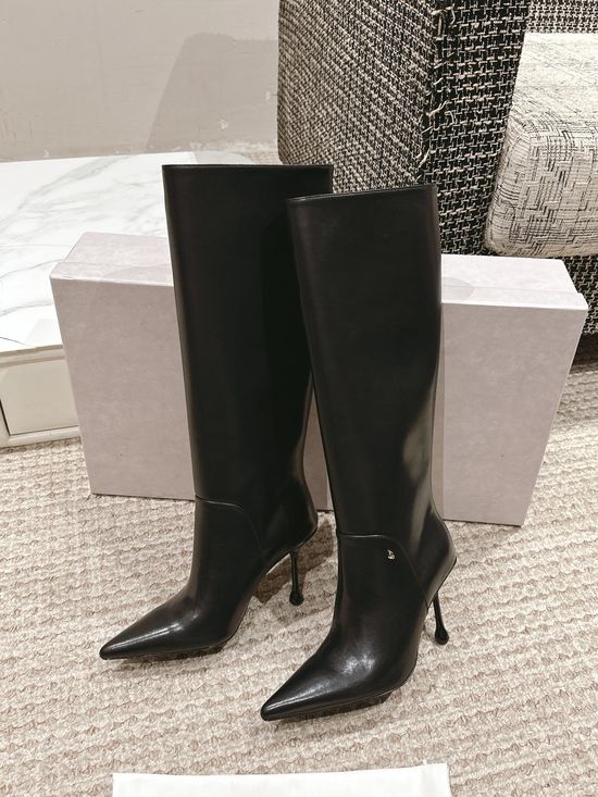 Jimmy Choo Classic Stiletto Heel Leather Ankle Boots
