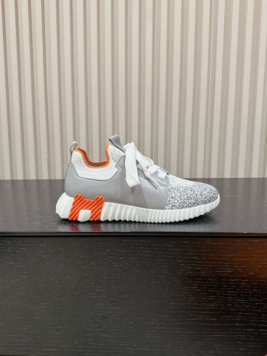 Hermes Premium Leather Suede Casual Comfort Sneakers
