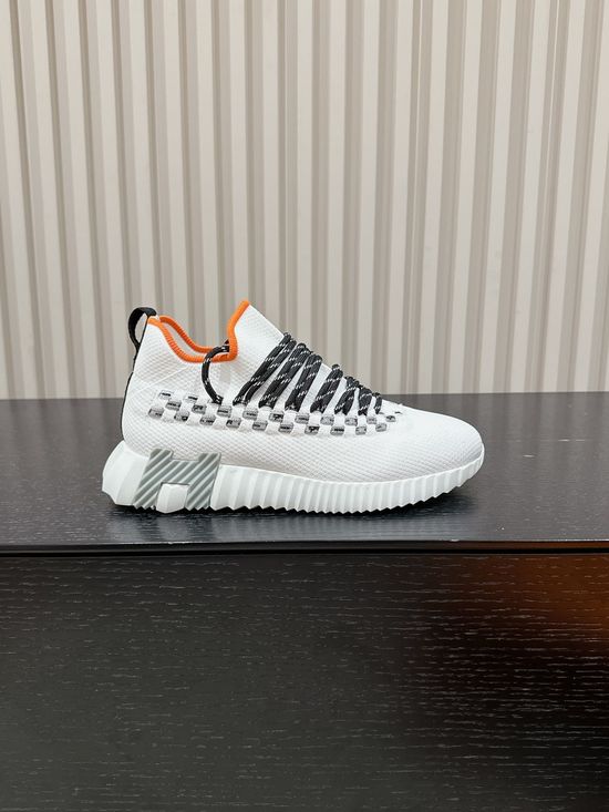 Hermes Suede Stitching Lightweight Breathable Casual Sneakers