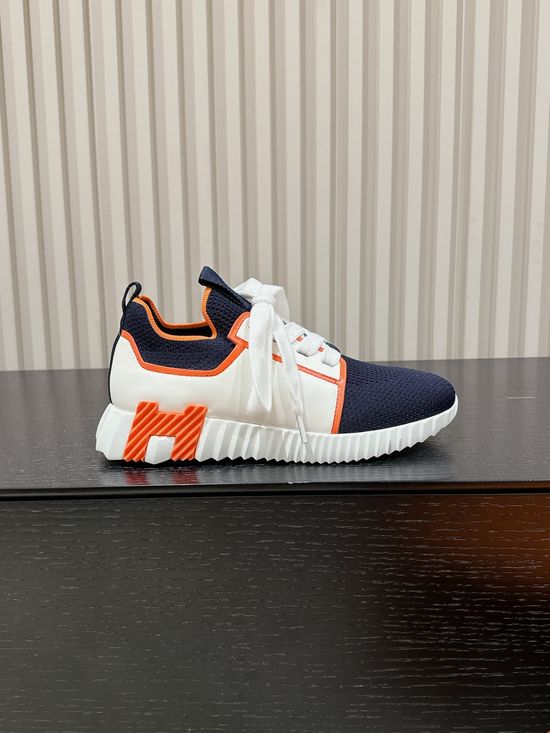 Hermes Premium Leather Suede Casual Comfort Sneakers