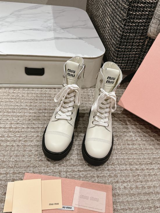 Miu Miu Soft Leather Slouchy Calf Fashion Boots