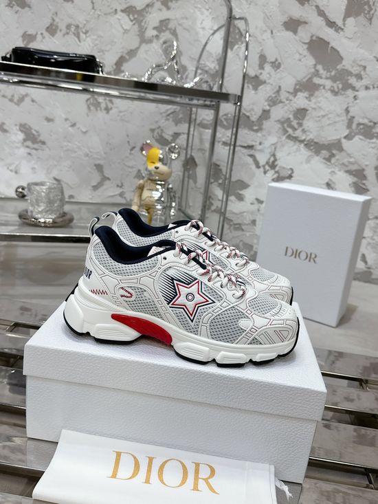 Christian Dior Lightweight Cushioned Casual Sneakers Mixed Material