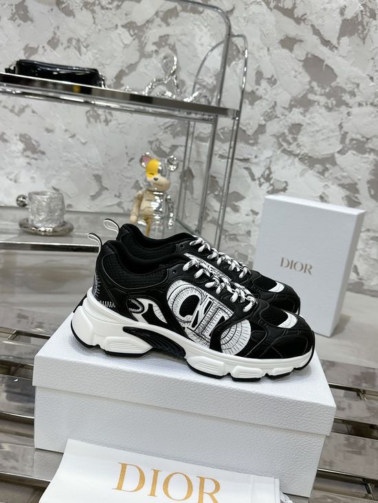 Christian Dior Lightweight Cushioned Casual Sneakers Mixed Material