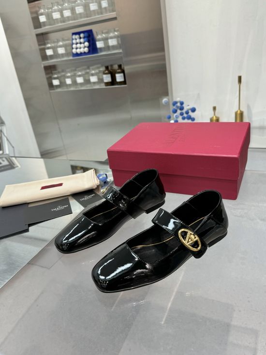 Valentino Elegant Leather Mary Jane Dress Shoes