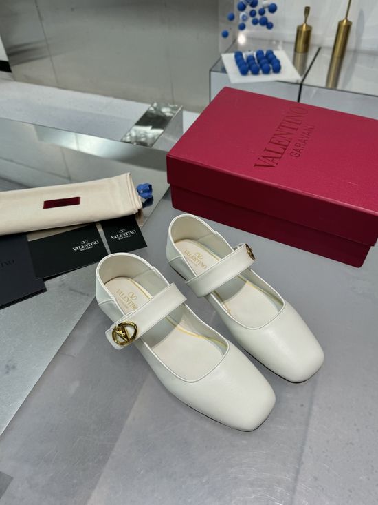 Valentino Elegant Leather Mary Jane Dress Shoes