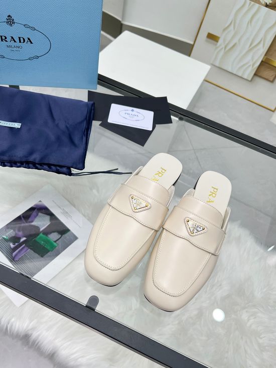 Prada Patent Leather Casual Flats with Signature Emblem