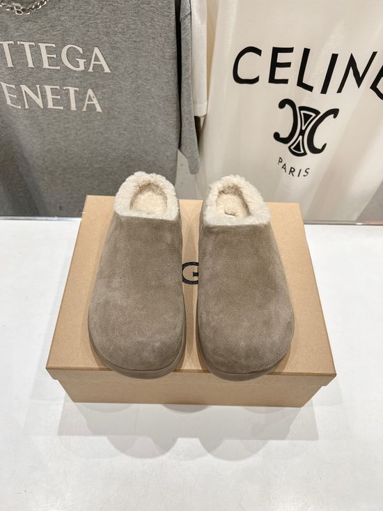 UGG Thick Sole Shearling Lined Slip On Mules Comfortable Casual Shoes