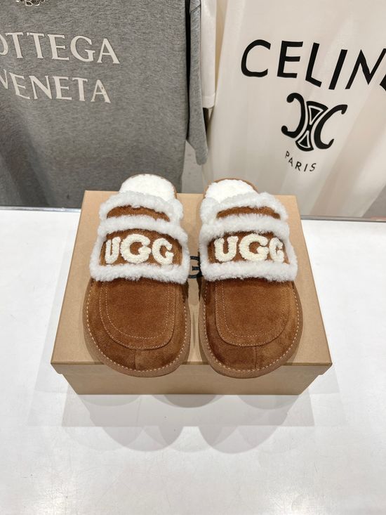 UGG Platform Slip On Shearling Lined Mules Non Slip Casual Shoes