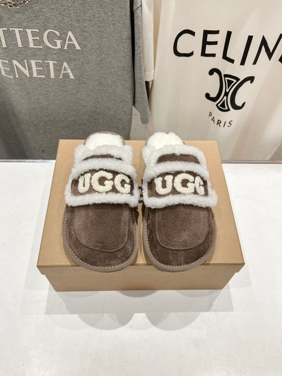 UGG Platform Slip On Shearling Lined Mules Non Slip Casual Shoes