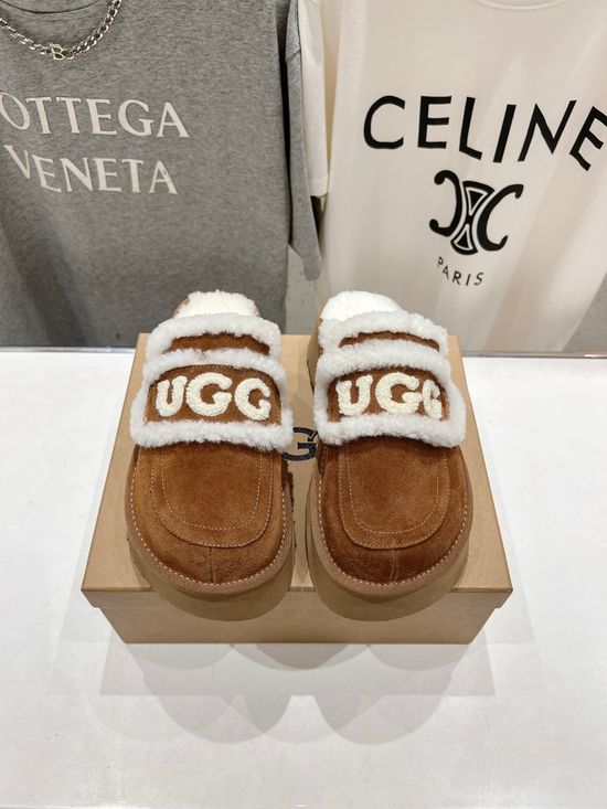 UGG Platform Slip On Shearling Lined Mules Non Slip Casual Shoes