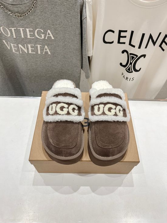 UGG Platform Slip On Shearling Lined Mules Non Slip Casual Shoes