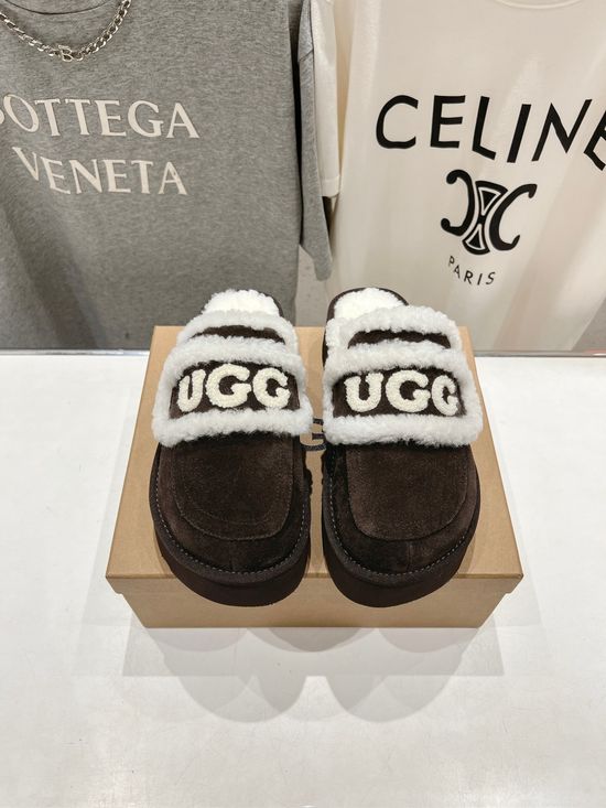 UGG Platform Slip On Shearling Lined Mules Non Slip Casual Shoes