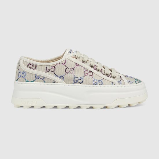 Gucci Classic Canvas Platform Sneakers High Low Top Non Slip