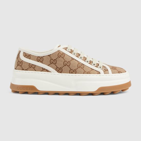 Gucci Classic Canvas Platform Sneakers High Low Top Non Slip