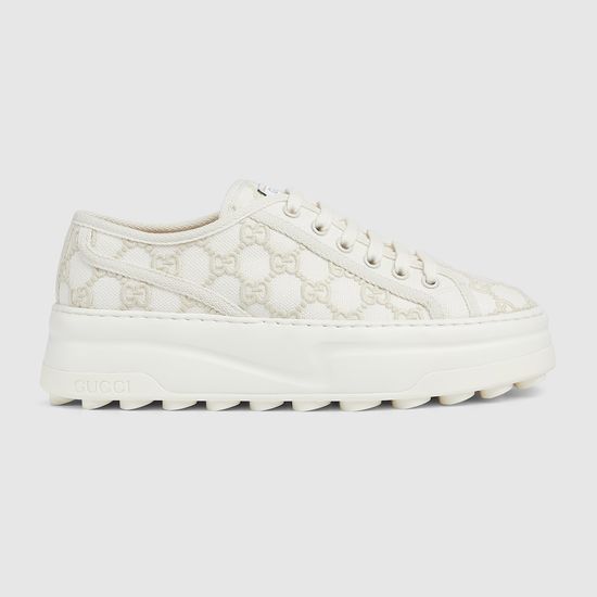 Gucci Classic Canvas Platform Sneakers High Low Top Non Slip