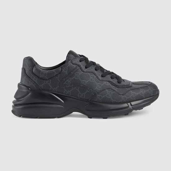Gucci Classic Distressed Printed Leather Casual Sneakers