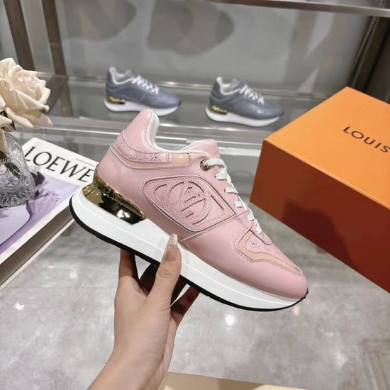 Louis Vuitton Genuine Leather Fashion Sneakers With Hidden Insole