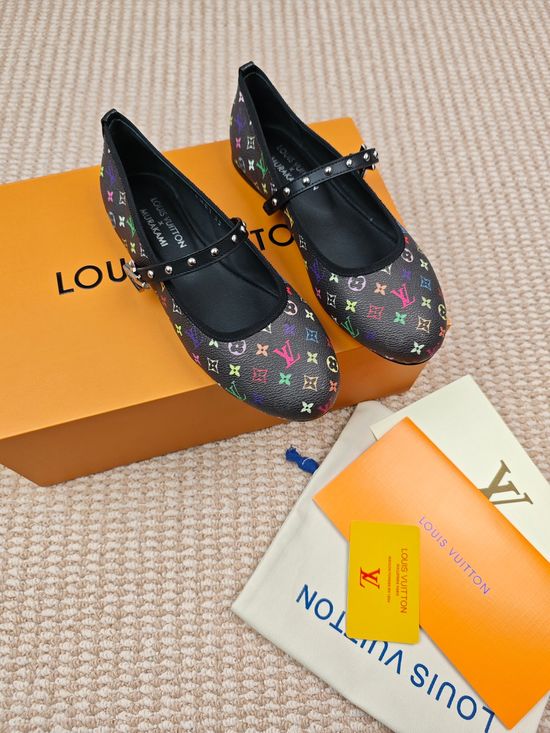 Louis Vuitton Vintage Fashion Bow Accent Flat Slide Sandals