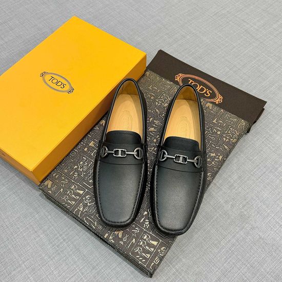 Tods Smooth Leather Classic Loafers Black